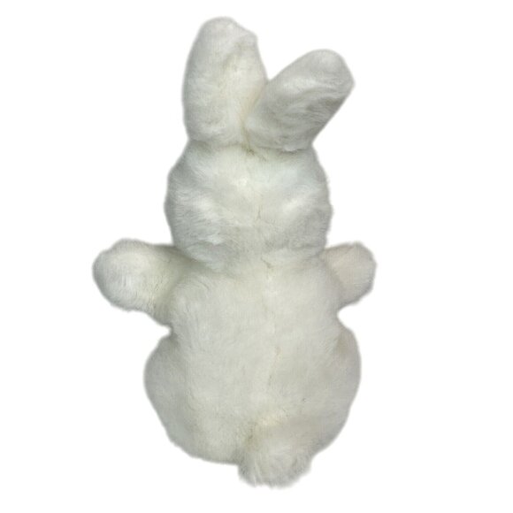 Vintage Rubber Face Plush Bunny Rabbit Hand Puppet White Pink Nose Creepy - Picture 4 of 7